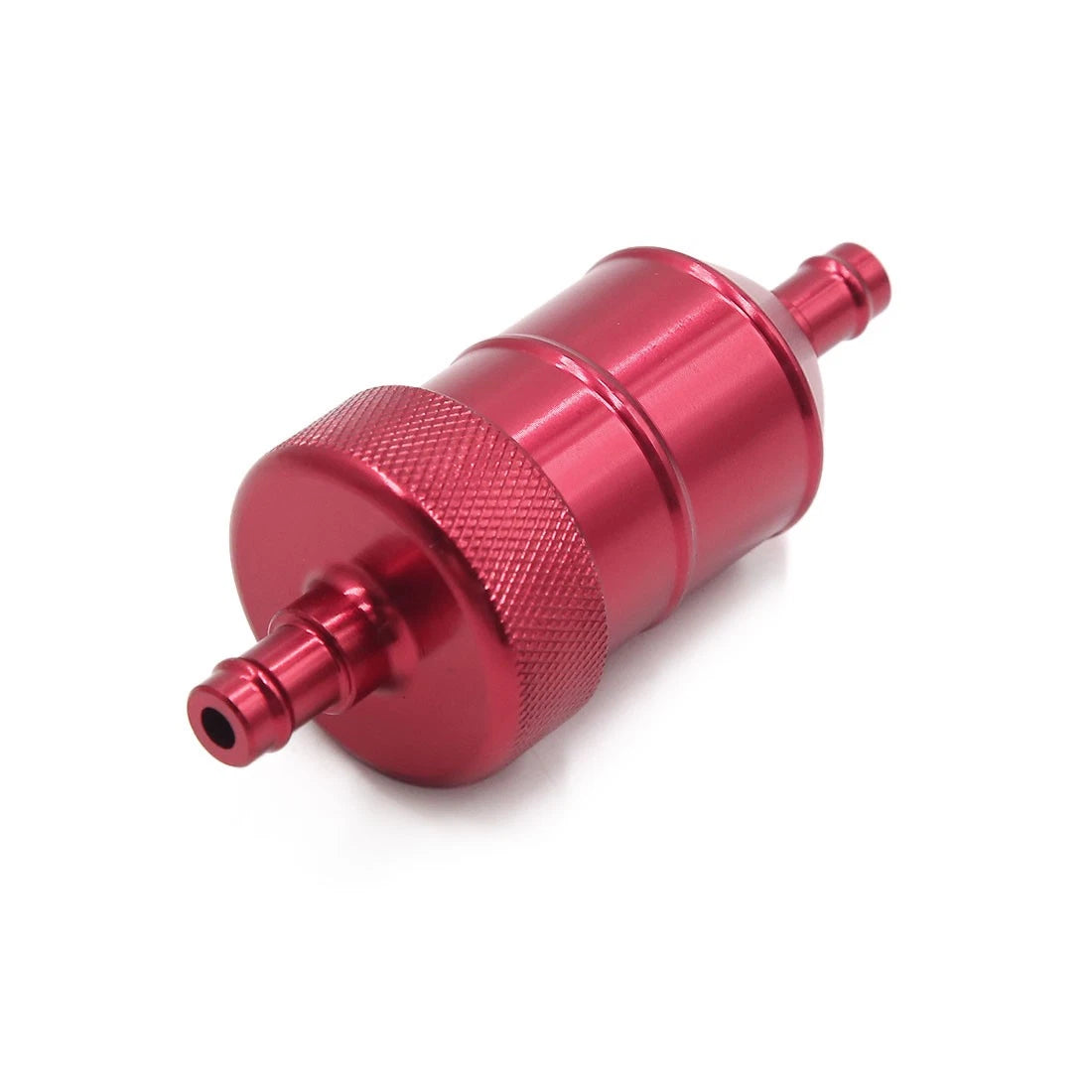 8mm Dia Hose Aluminum Alloy Fuel Filter Cleaner Red for Motorcycle