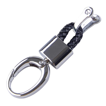 Black Braided Keychain Holder for Keyring Buckle