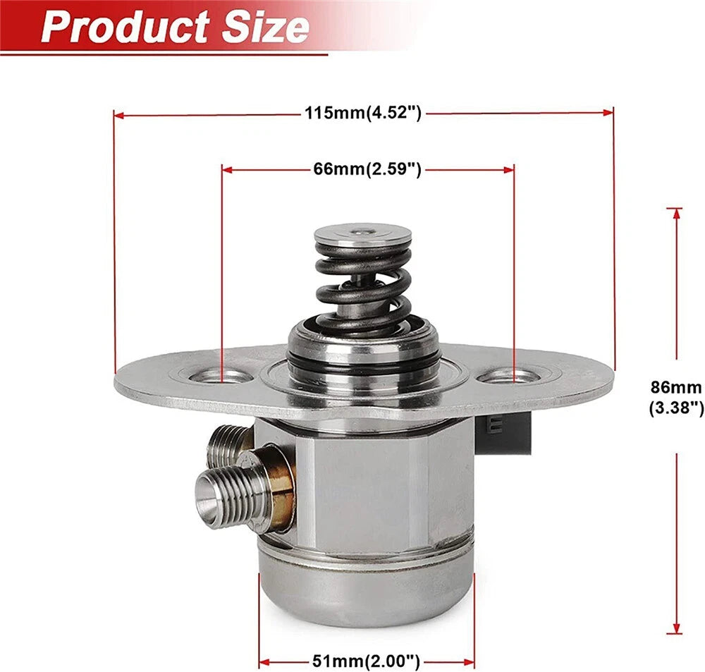High Pressure Fuel Pump for BMW X5, X3, 228i, 328i, X1, X4, 528i, Z4, 320i (2001-2023)