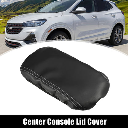 Center Console Armrest Cover Black White Stitches for Buick Encore GX