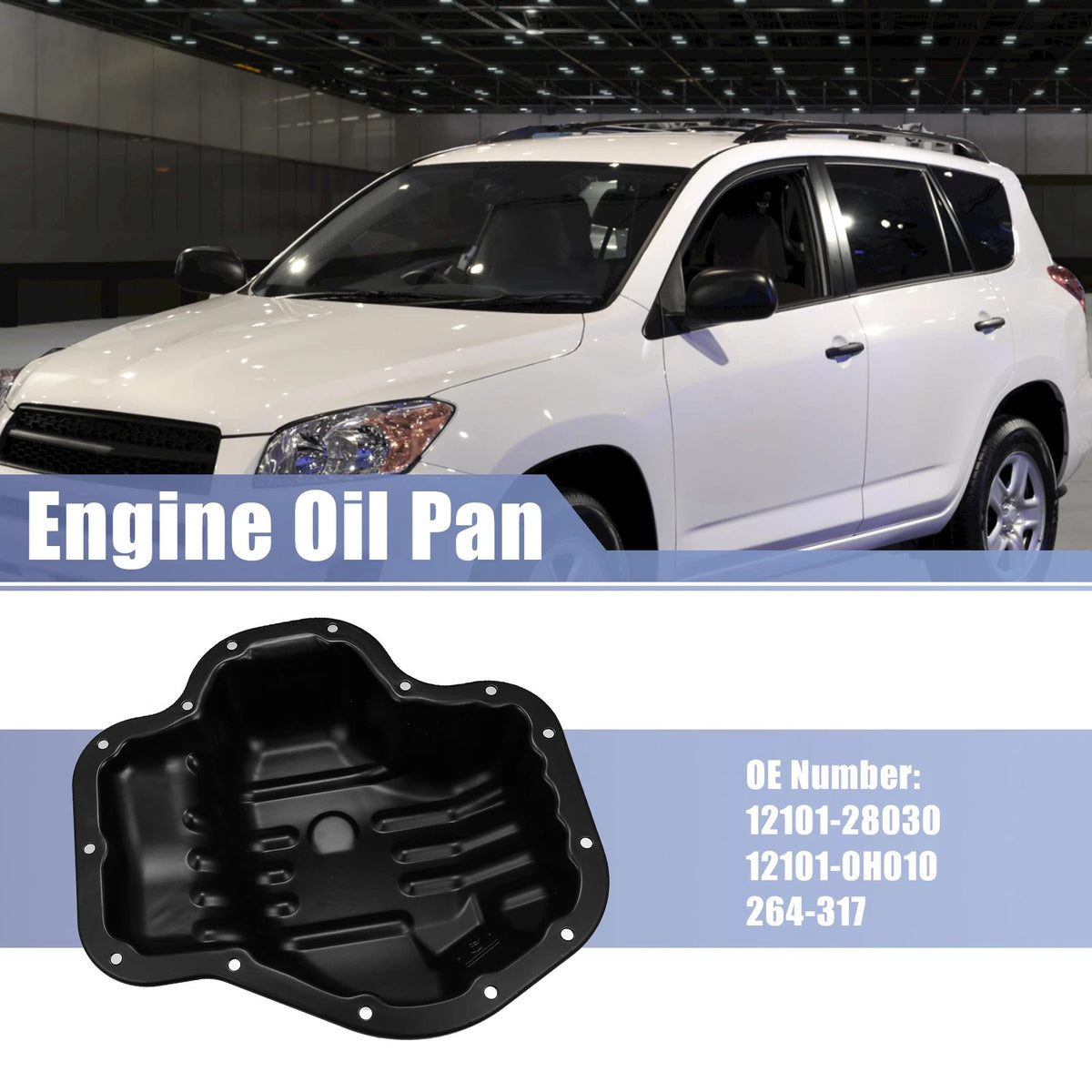 Engine Oil Pan for Toyota Camry, Corolla, Highlander, RAV4, Scion (2007-2023)