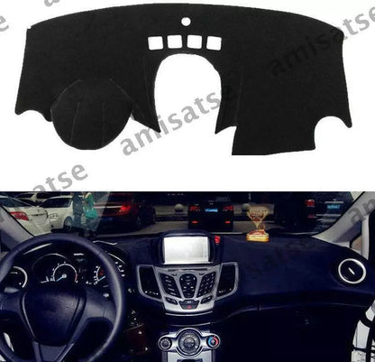 Dashmat for Ford Fiesta 2009-2014 Black Dashboard Cover Sun Visor Pad