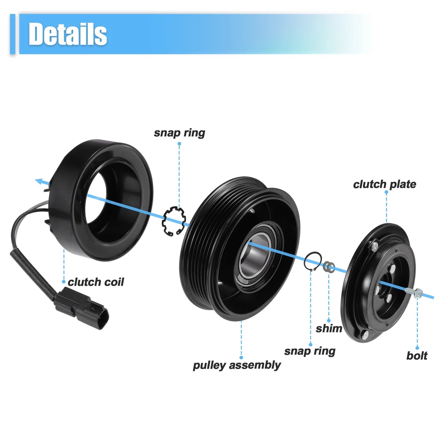 AC Compressor Clutch Kit for Ford F-250 (2007-2009)