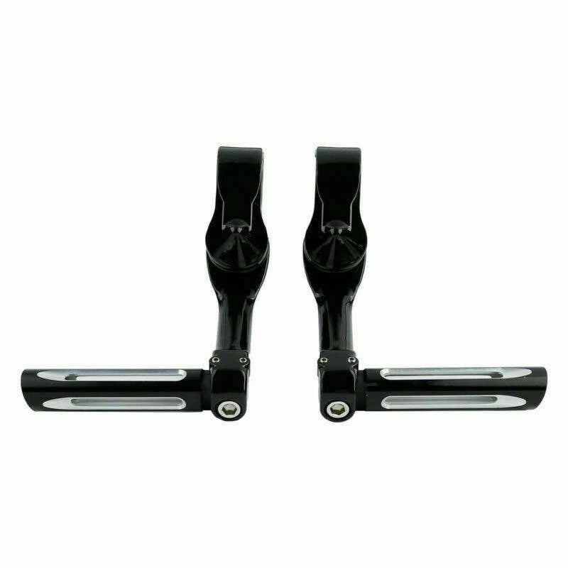 1 1/4" Black Foot Peg Mount Clamps for Harley