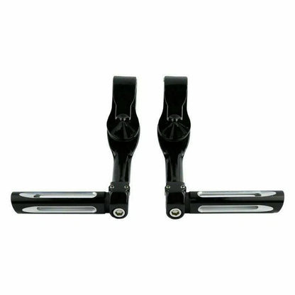 1 1/4" Black Foot Peg Mount Clamps for Harley