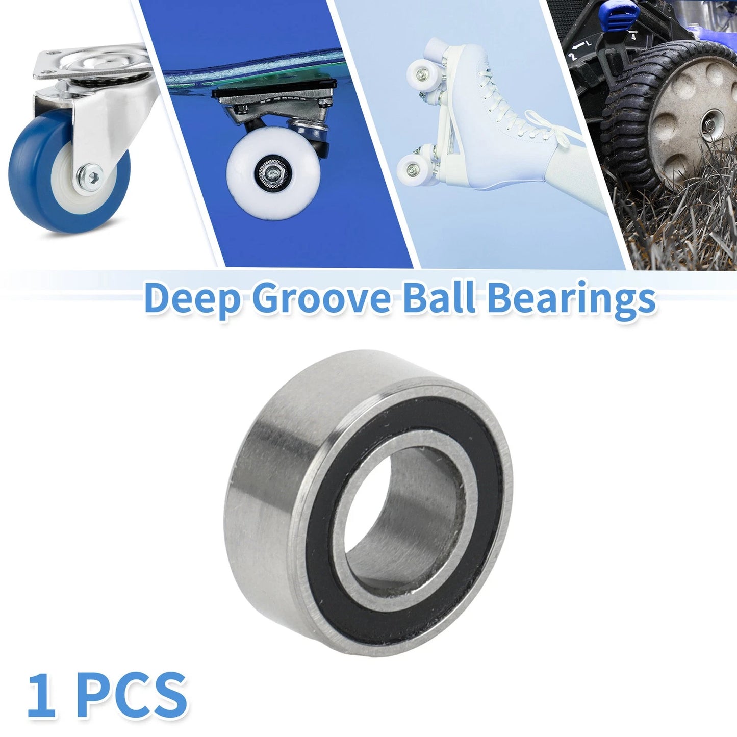 Deep Groove Ball Bearings 5x10x4mm 1 Pc for Scooter Skateboard Wheel