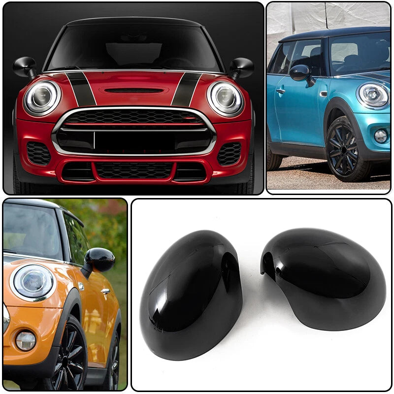 Side Mirror Cover Cap Gloss Black for MINI Cooper F54 F55 F56 F60 (2014-2019)