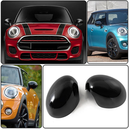 Side Mirror Cover Cap Gloss Black for MINI Cooper F54 F55 F56 F60 (2014-2019)