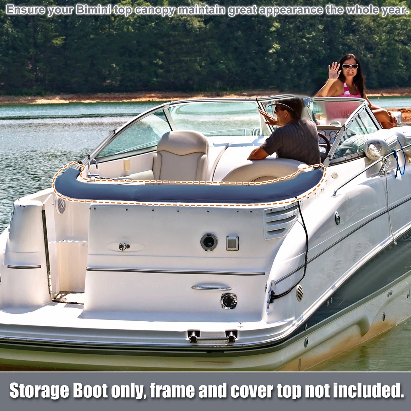 Boot 97–103 Boat Bimini Top Storage Sock