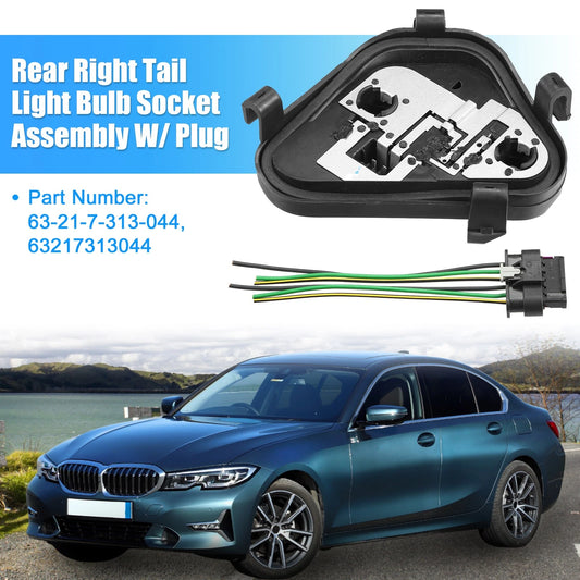 1 Set Rear Drive Side Tail Light Rear Panel Socket Plug for BMW