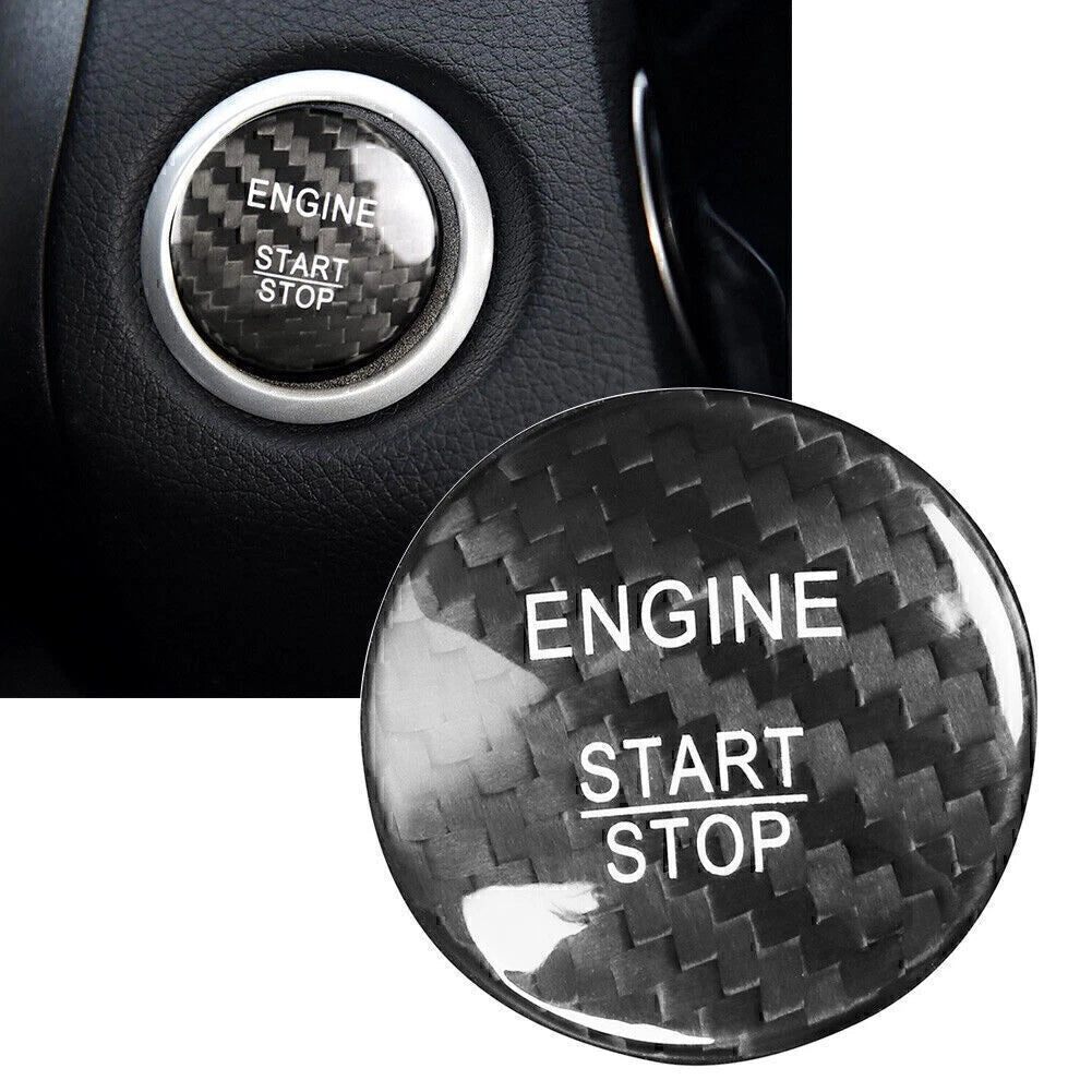Carbon Fiber Engine Start Stop Button Cover for Mercedes A B C E GLE GLC CLA