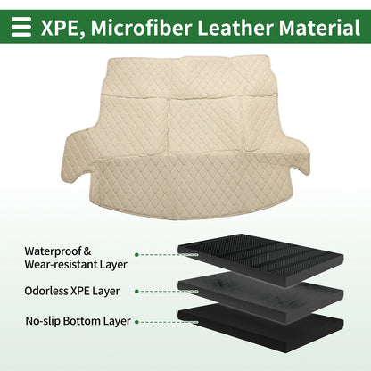 Flat Face Cargo Liner Trunk Mat for Honda CR-V Hybrid (2017-2021) Beige XPE