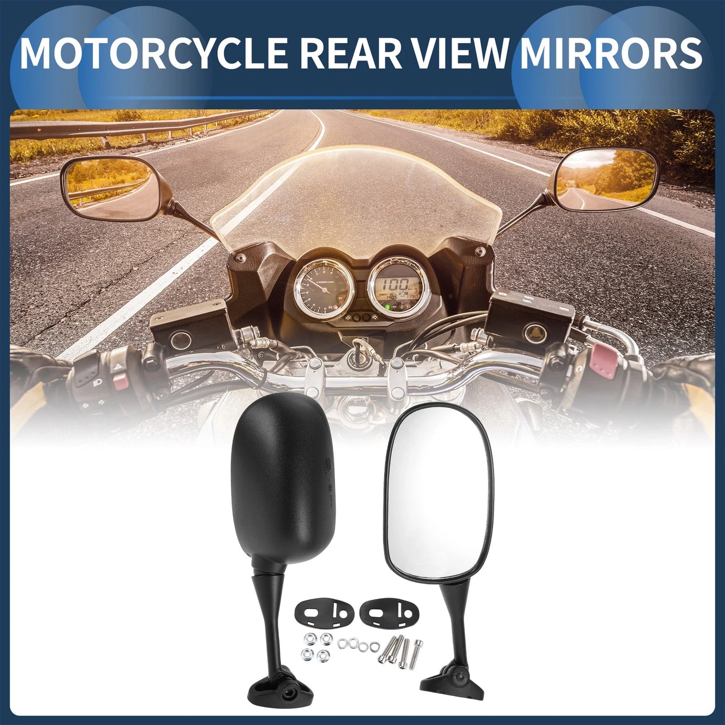 Set Motorcycle Rear View Mirrors for Honda CBR600RR (2003–2012)