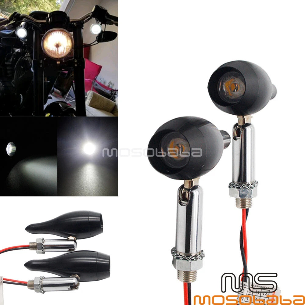 Mini Bullet Turn Signal Lights for Harley Davidson Dyna