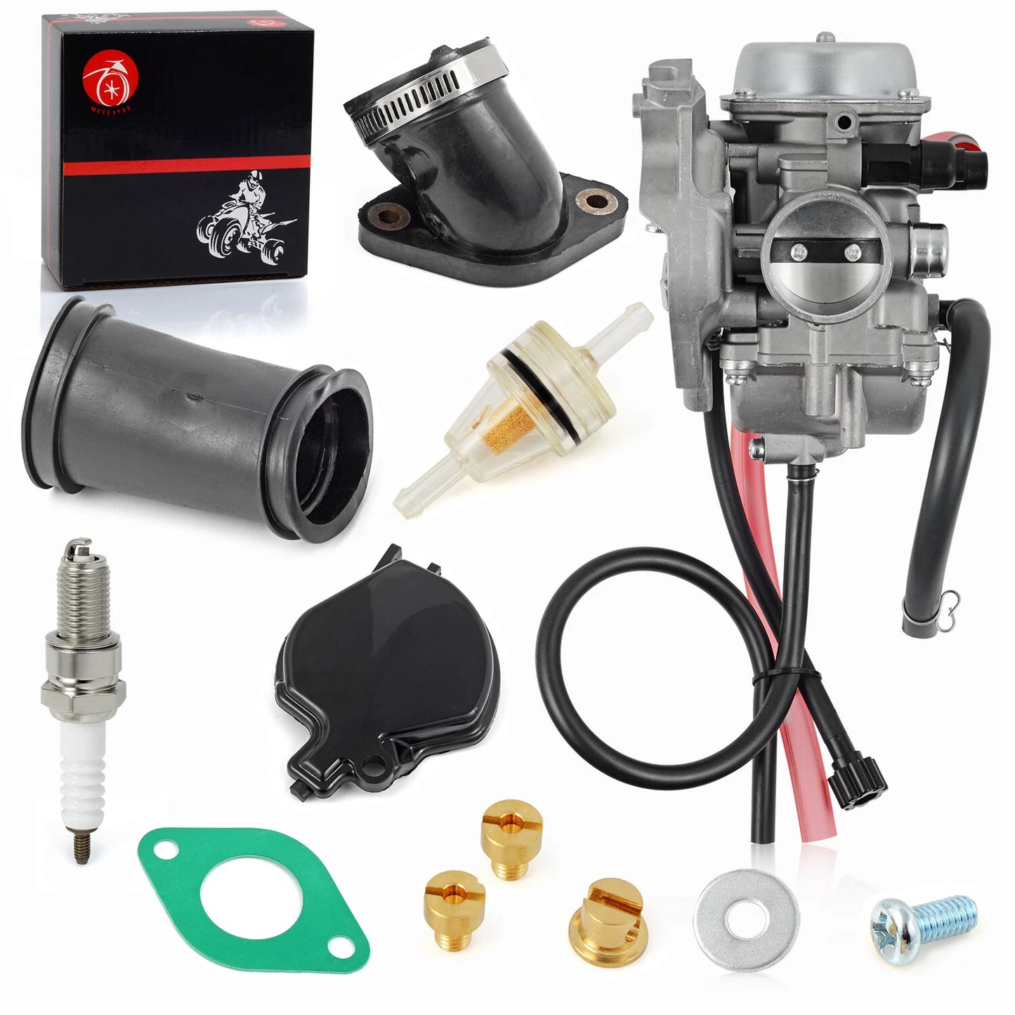 Carburetor with Intake Manifold & Tube Boot for Arctic Cat ATV 250/300 (2001-2005)