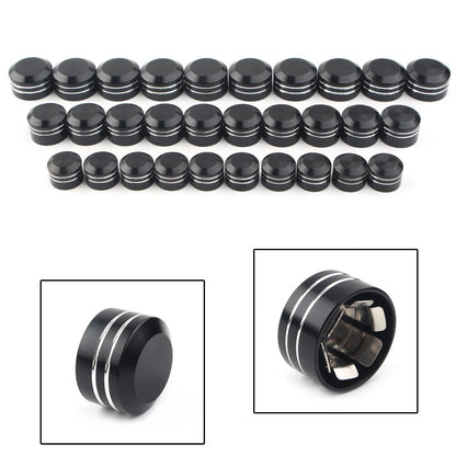 10 x Black CNC Inner 9/11/13mm Motor Bolt Topper Caps for Harley