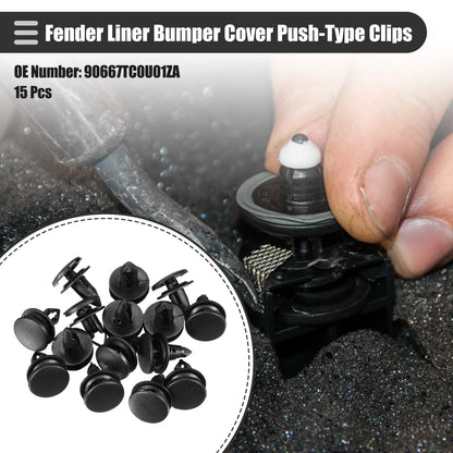 15 Pcs Fender Liner Bumper Cover Clips for Honda