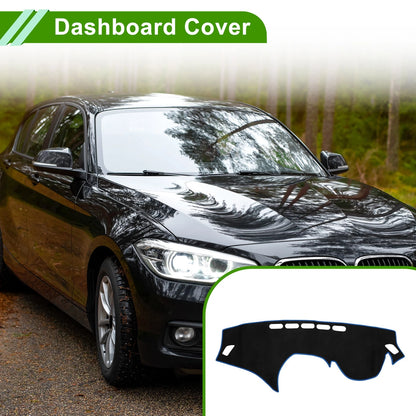 Dashboard Cover Mat for BMW 1 Series F20 2012-2017 Sun Protector Black Blue