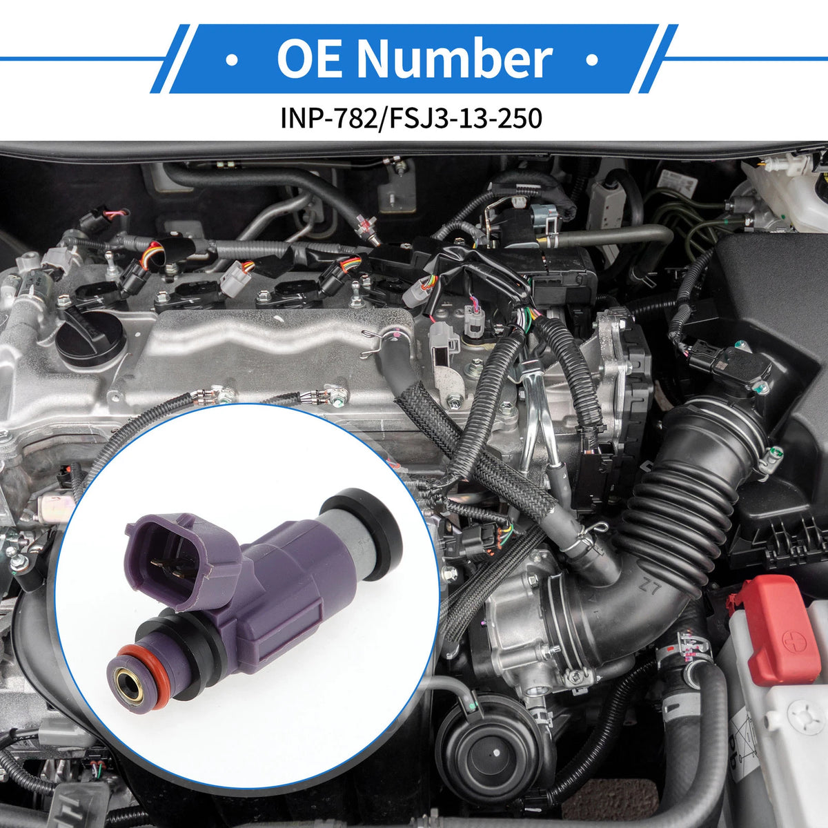 Fuel Injector for Mazda Protege 2.0 (2001-2003) 1 Pc Purple