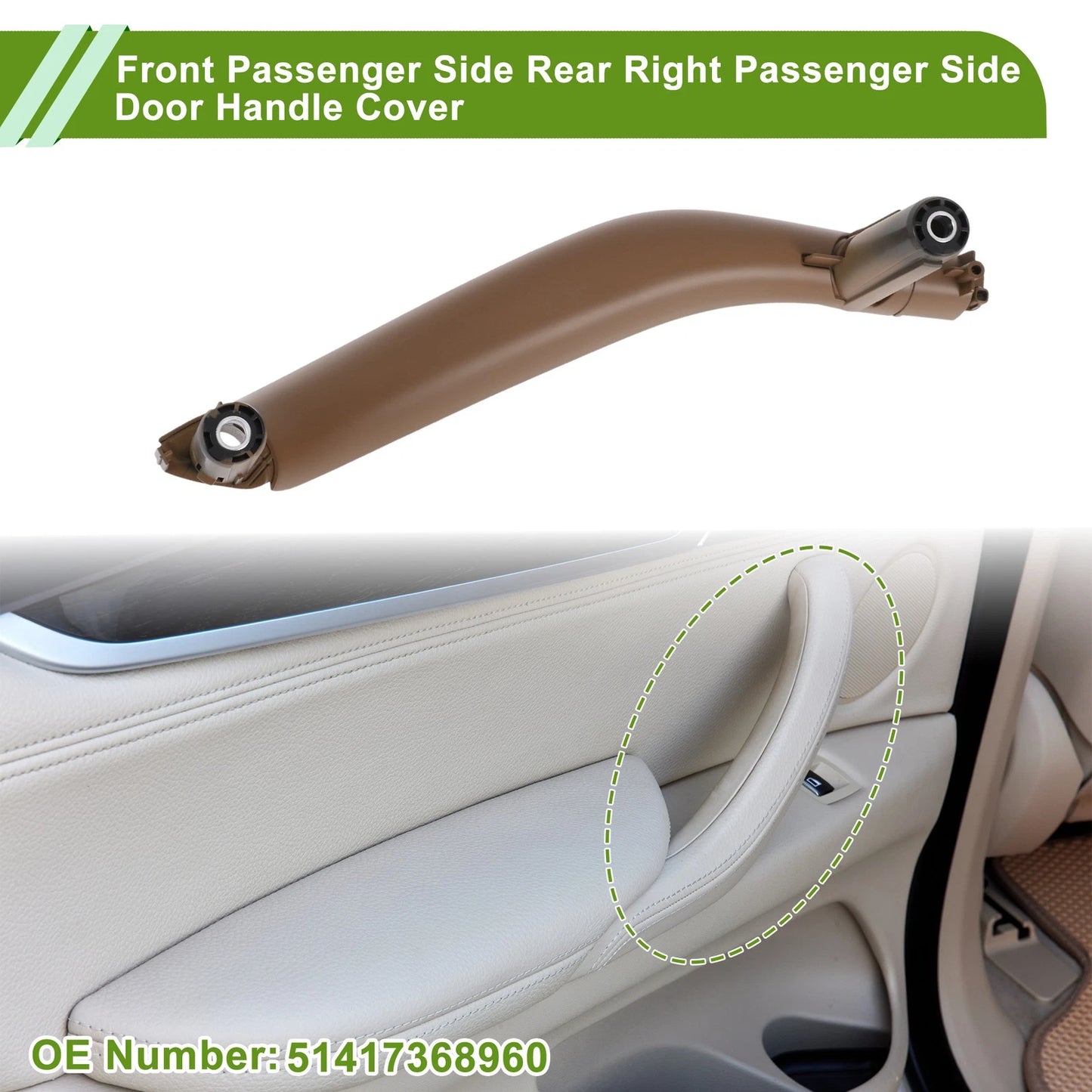 Front Driver Side Door Handle Trim Cover for BMW X5 (2000-2006)