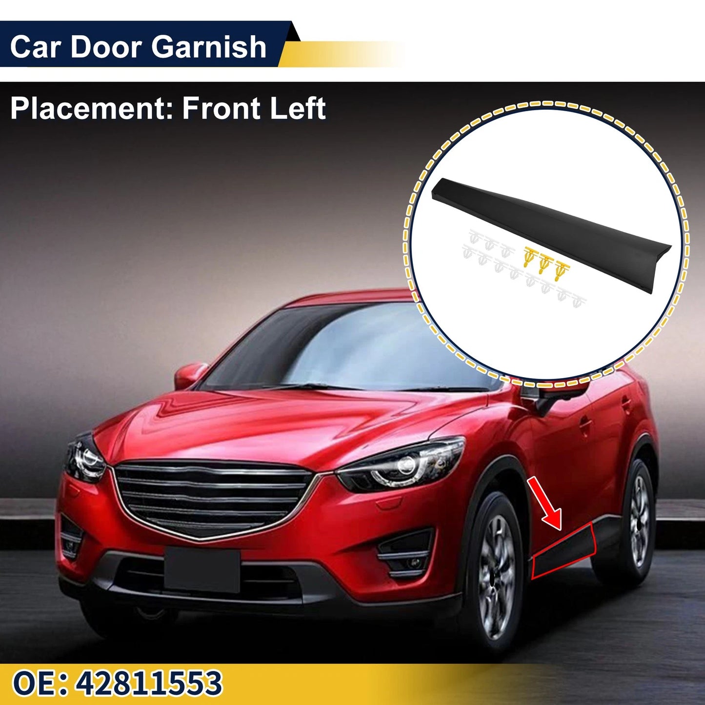 Door Side Lower Trim and Door Side Garnish Trim for Chevrolet Trax