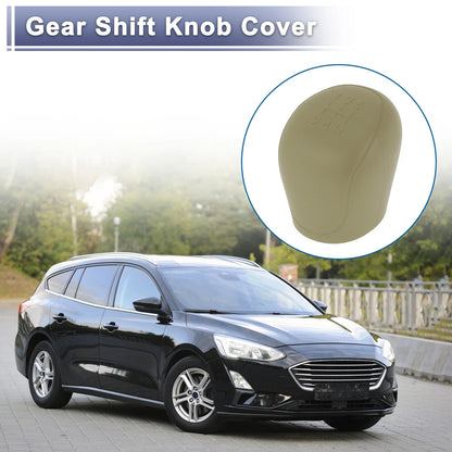 Beige Silicone 5-Gears Manual Gear Shift Knob Cover for Ford C-Max (2010-2019)