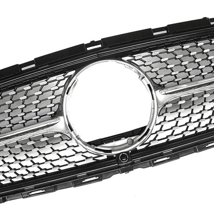 Diamond Style Front Grille Grill Fit for 2021-2024 Benz W213 E-Class Black