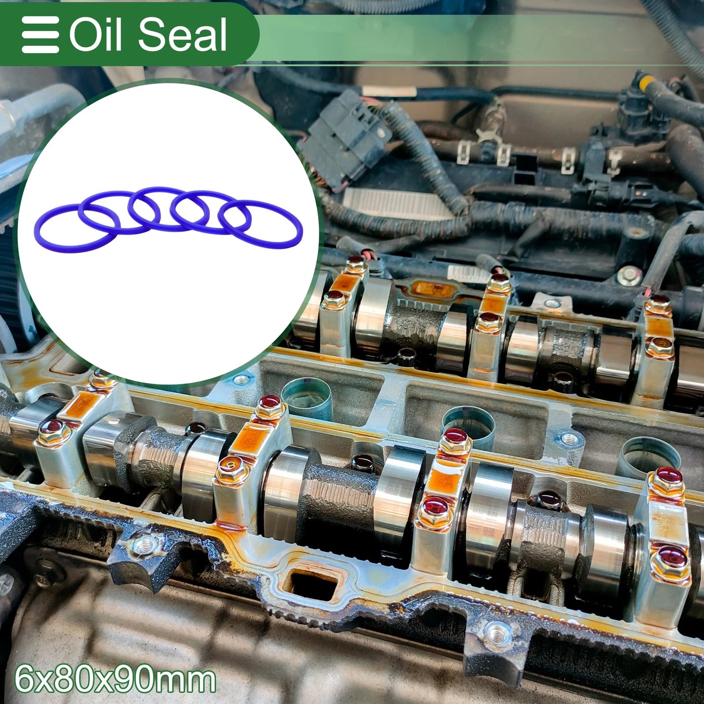 Oil Seal 80x90x6mm TPU Seal Ring Rotary Shaft Seal 5 x