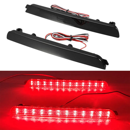 Smoke Lens Red LED Rear Bumper Reflector Brake Lights for Mazda 3 (2004-2013)