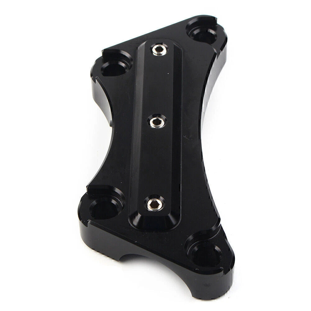 Black Top Handlebar Riser Clamp for Harley Touring Street Road King (2008-2023)
