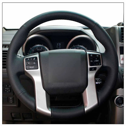 Black Leather DIY Steering Wheel Cover for Toyota Tacoma 4Runner Tundra (2005-2023)
