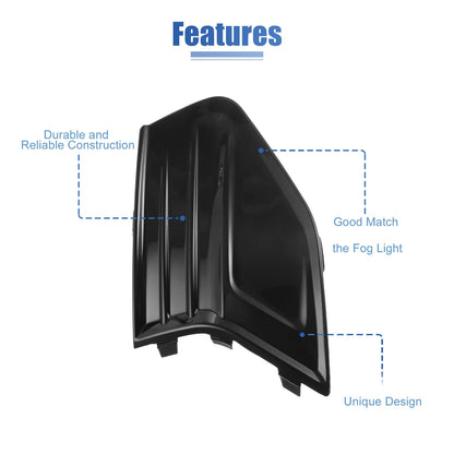 Front Left Fog Light Grille Cover for Ford Fusion (2019-2020) Gloss Black