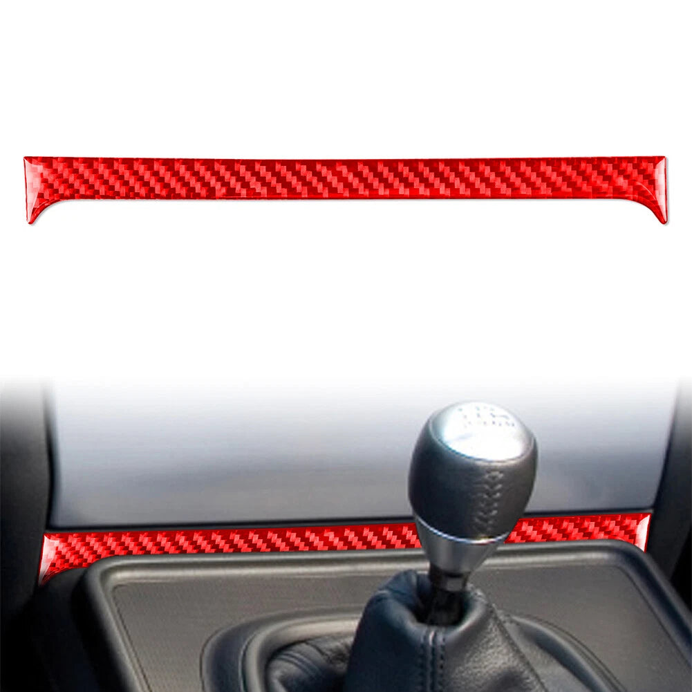 Interior Below Radio Console Cover Trim for Honda S2000 (2000-2009) Carbon Fiber Red