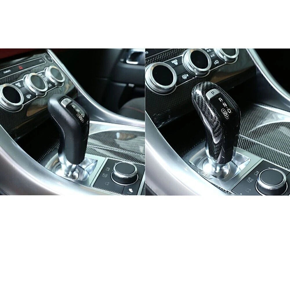 1pc Carbon Fiber Gear Shift Head Cover for LR Range Sport (2014-2017)