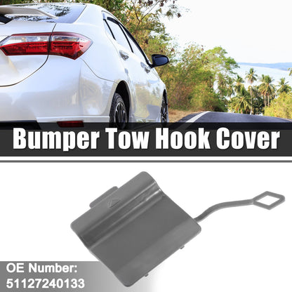 Rear Left Bumper Tow Hook Cover for BMW 550i (2011-2013) Gray