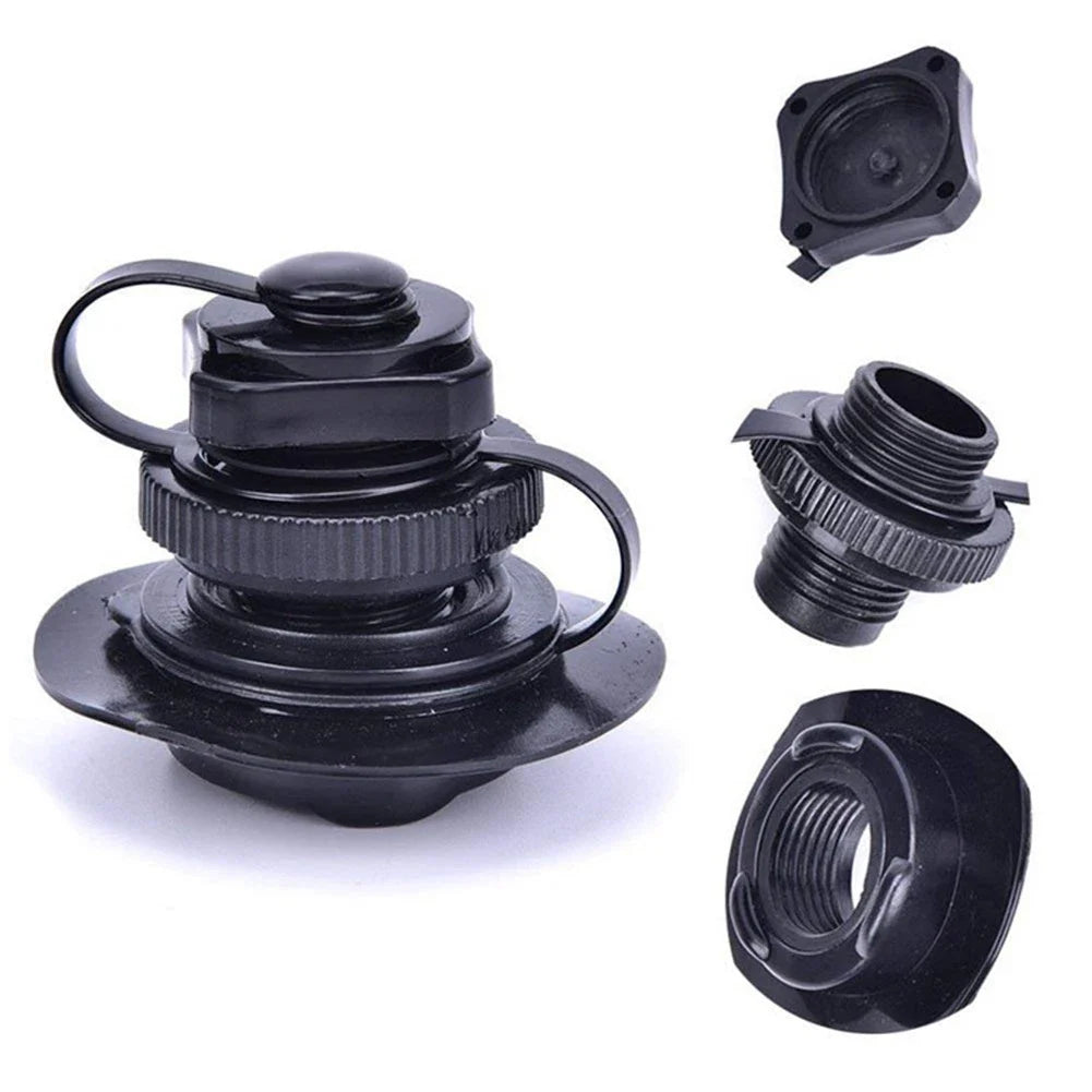 Black Air Valve for Intex Inflatable Boats/Airbeds, Easy Install