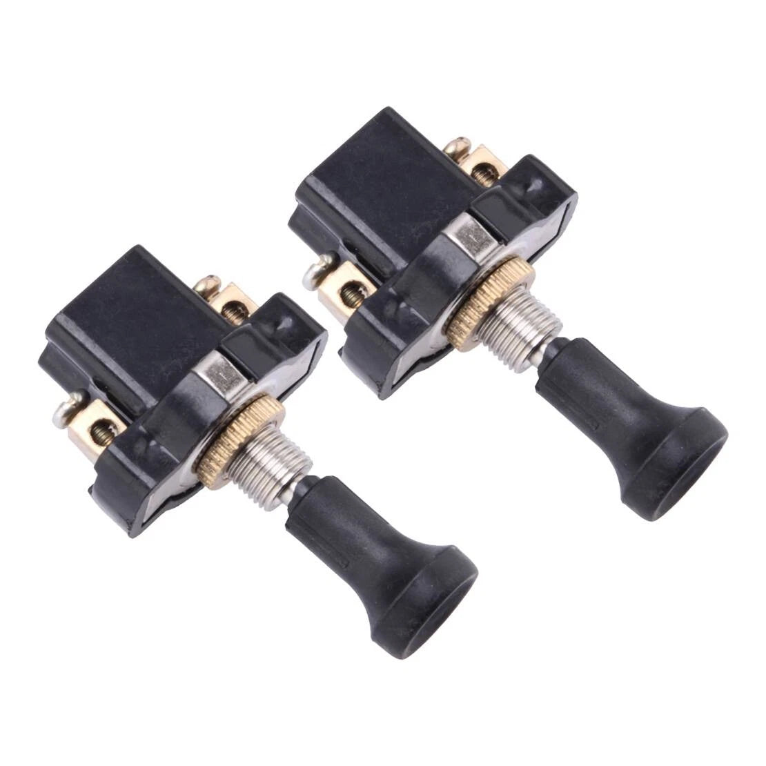 8mm Threaded Push Pull Switch for Electrical 12V - 2 x Mounting Switches