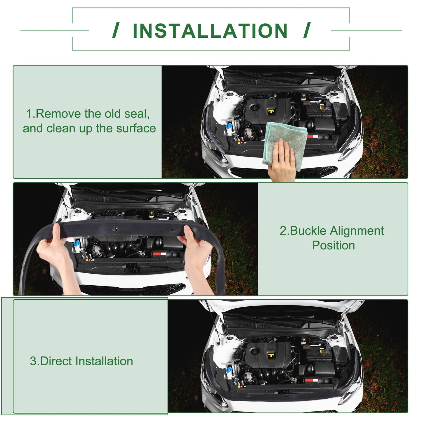 Front Engine Hood Sealing Strip for Honda Civic (2017-2021)