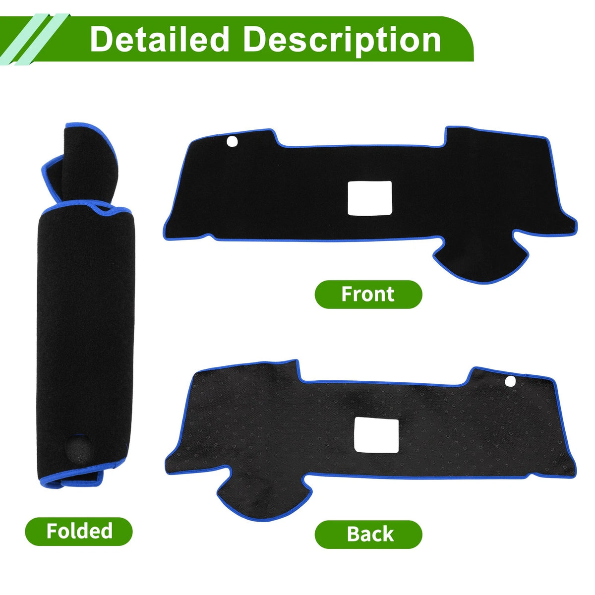 Dashboard Cover Black Blue for Toyota Aqua MXPK10 MXPK11 (2012-2020)