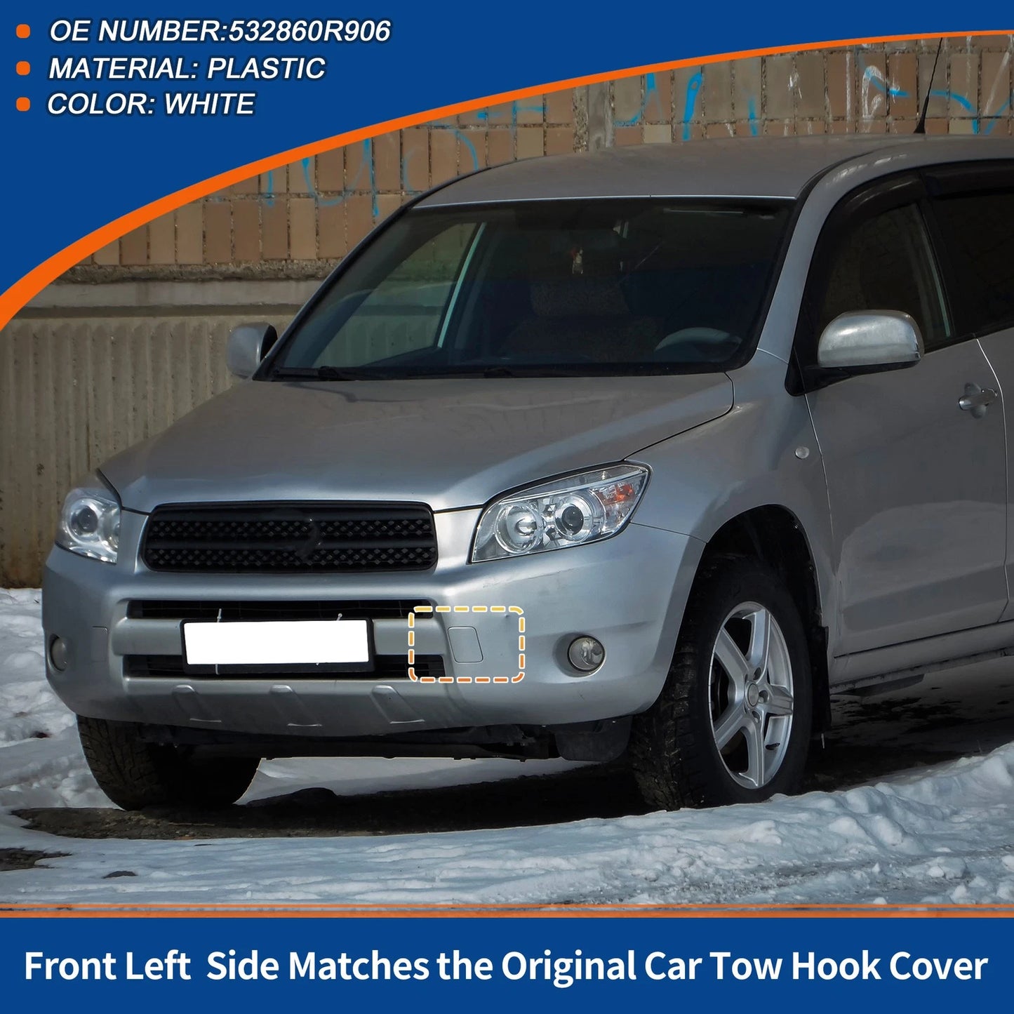 Front Bumper Tow Hook Cover for Toyota Rav4 (2009–2011)