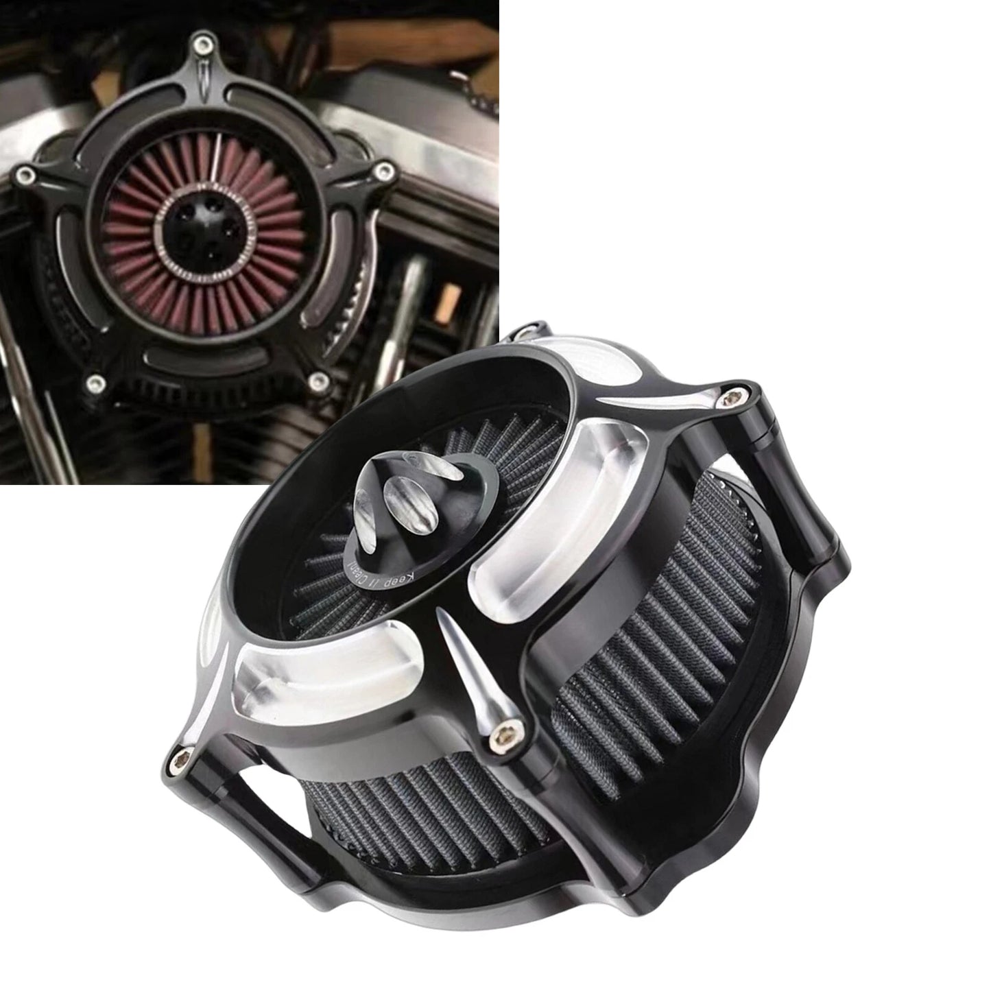 Air Cleaner Intake Filter for Harley Sportster XL883 XL1200 (1991-2023)