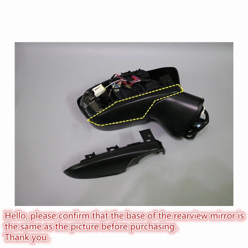 Right Passenger Side Rear Mirror Base Plate Cover for Mazda 3 AXELA (2014–2016)