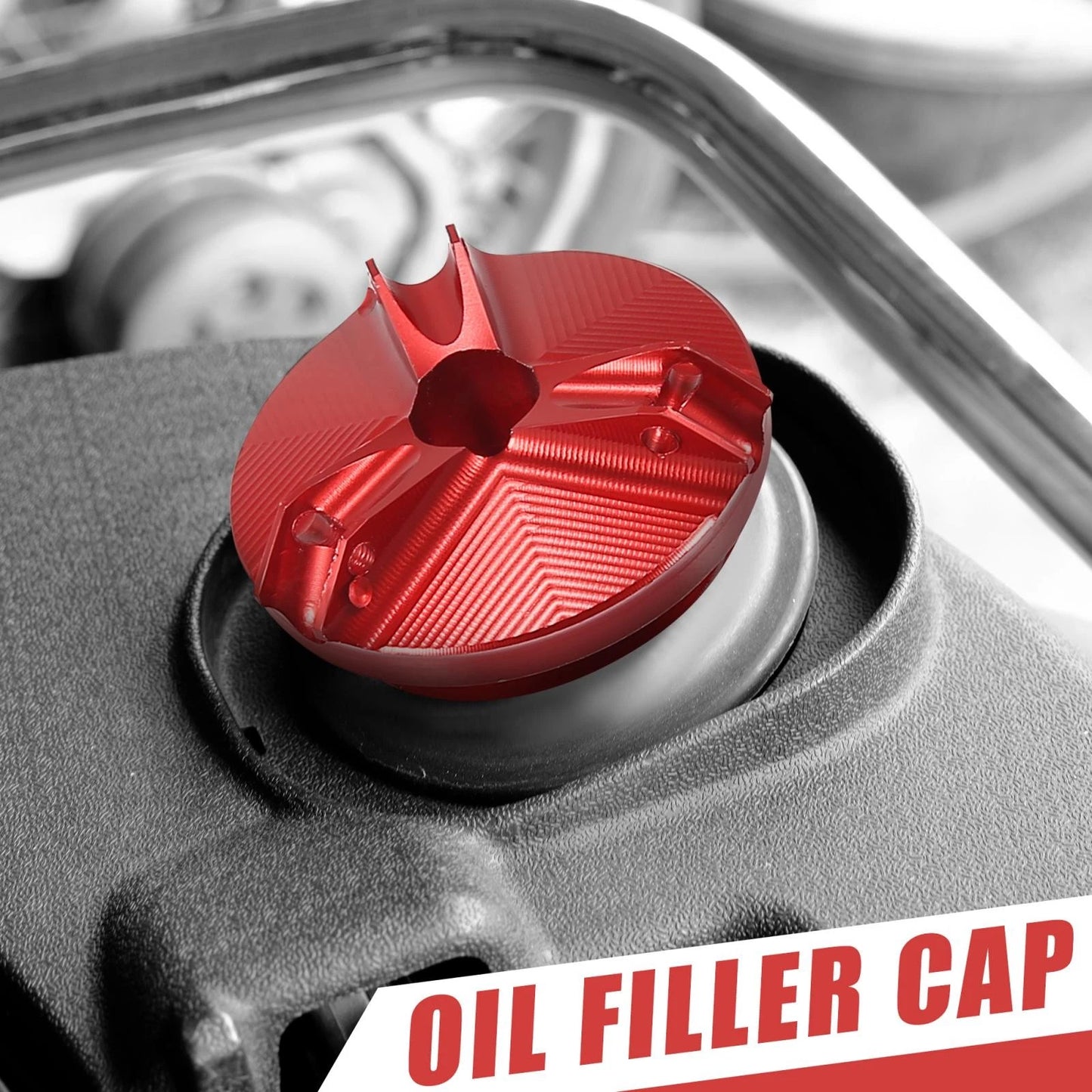 Oil Filler Cap Plug Cover Red for Yamaha YZF-R6S YZF-R6 YZF-R3