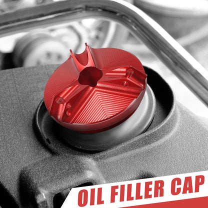 Oil Filler Cap Plug Cover Red for Yamaha YZF-R6S YZF-R6 YZF-R3