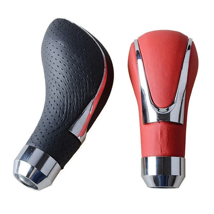 Universal Black Leather Manual Car Gear Shift Knob for Various Models