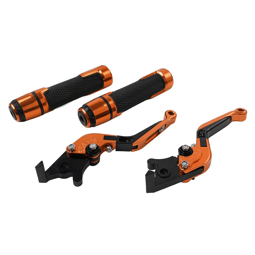 Orange Extendable Brake Clutch Lever Grip Set for Honda Forza 125 300