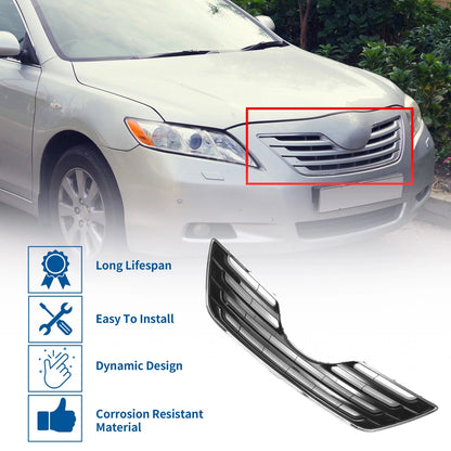 Front Bonnet Bumper Grille for Toyota Camry (2007) - Chrome Silver Black