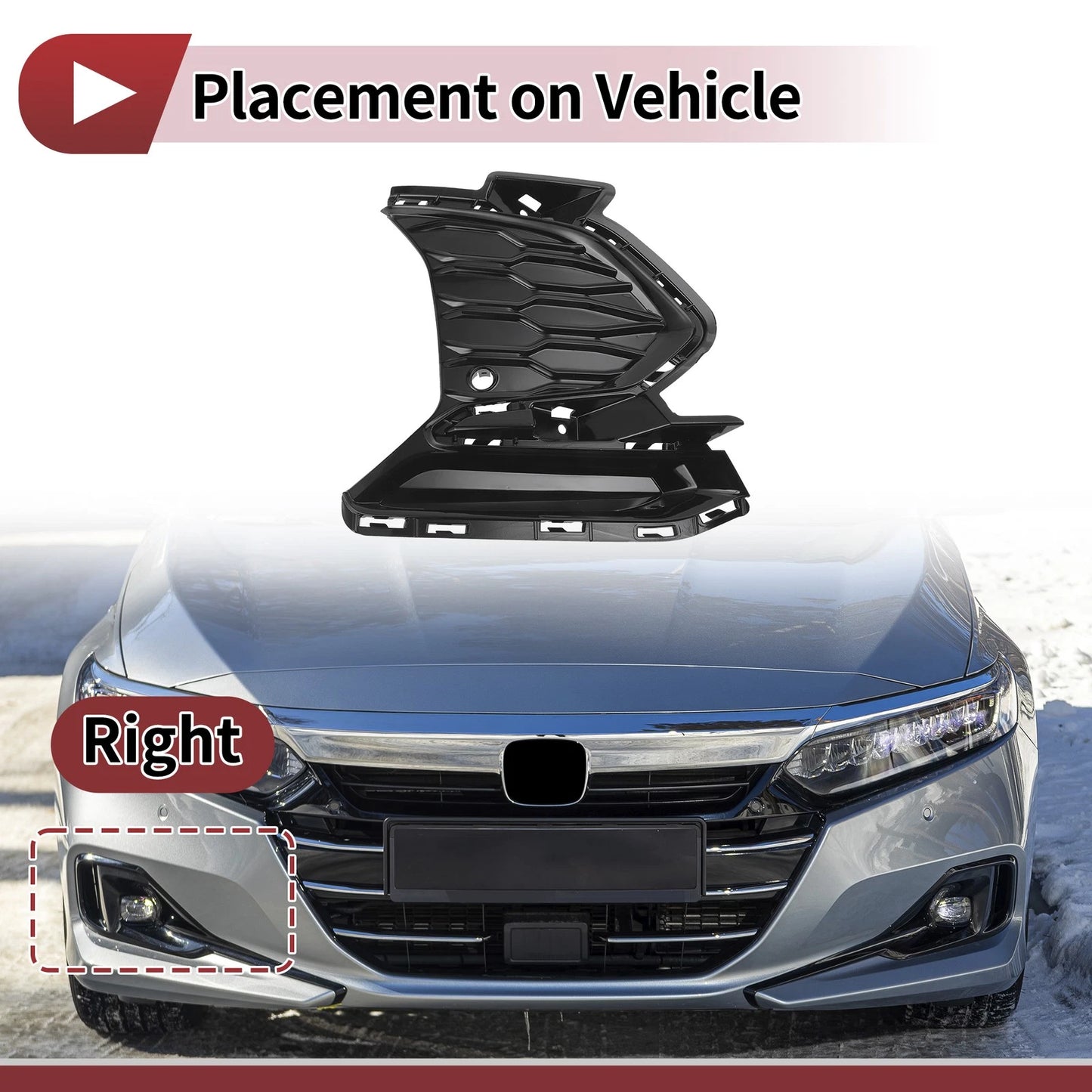 1 x Front Right Fog Light Grill for Chevy Equinox (2021 - 2023)