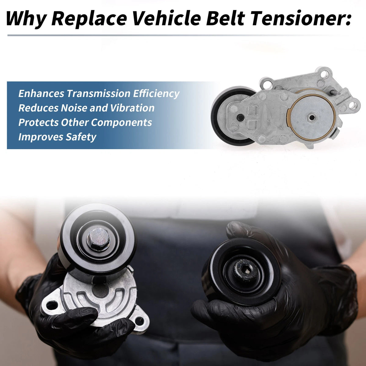 Belt Tensioner for Peugeot 2008 (2013-2020) 1.4 HDi Metal 1 Pc
