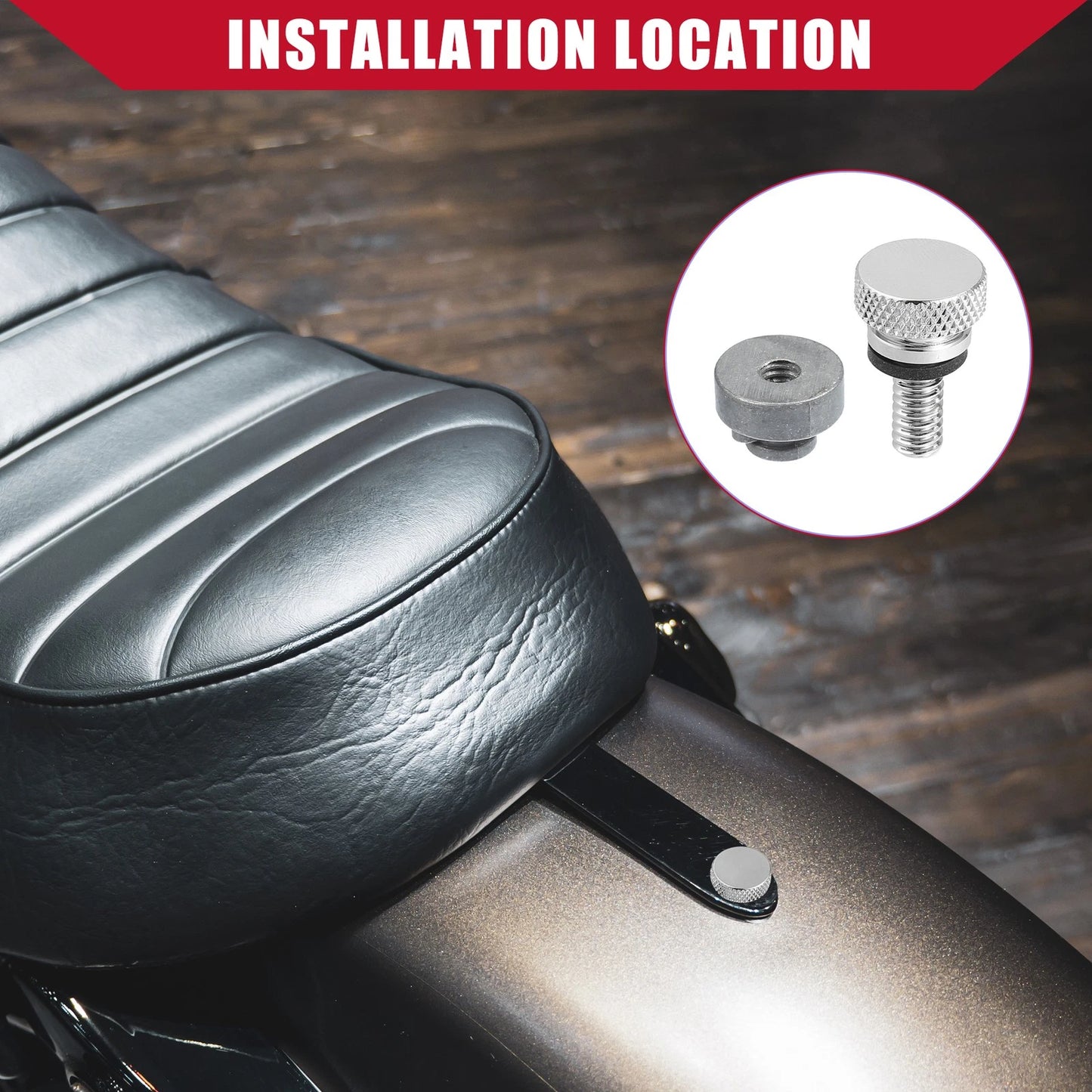 Seat Bolt Set with Nuts for Harley Davidson Dyna
